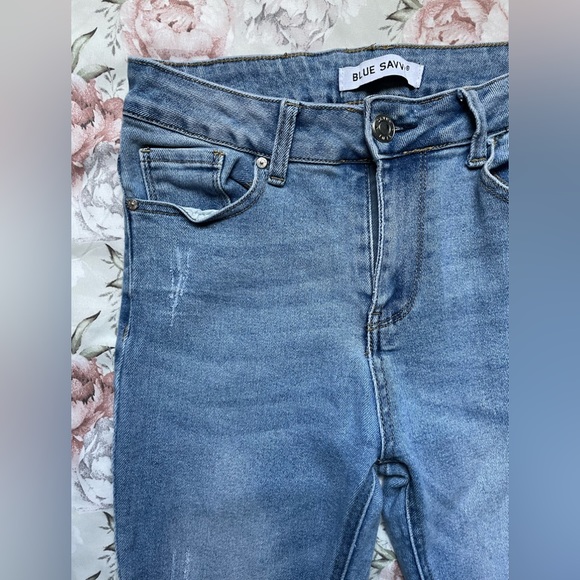 Light washed jeans blue savy size 7 Ripped skinny jeans - Picture 4 of 12